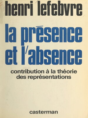 cover image of La Présence et l'Absence